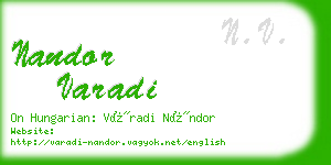 nandor varadi business card